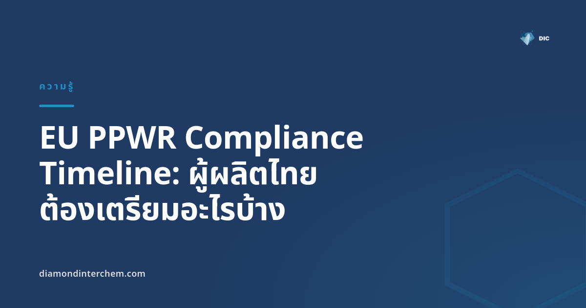 EU PPWR Compliance Timeline: ผู้ผลิตไทยต้องเตรียมอะไรบ้าง